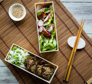 Steak teriyaki bento